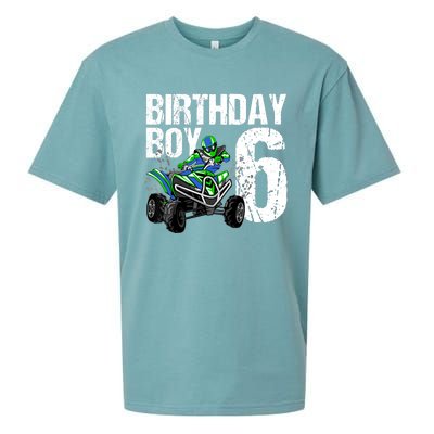 6 Year Old Quad Birthday Party Theme ATV 4 Wheeler 6th Gift Sueded Cloud Jersey T-Shirt