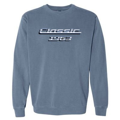 60 Year Old Vintage Classic Car 1963 60th Birthday Garment-Dyed Sweatshirt