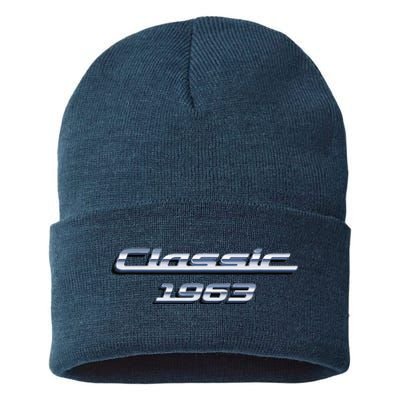 60 Year Old Vintage Classic Car 1963 60th Birthday Sustainable Knit Beanie