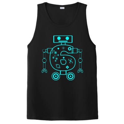 6 Year Old 6th Birthday Robot Themed Party Gift PosiCharge Competitor Tank