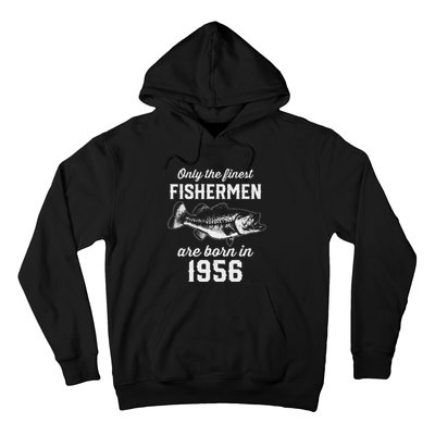 67 Year Old Fisherman Fishing 1956 67th Birthday Hoodie