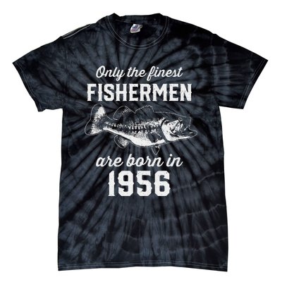 67 Year Old Fisherman Fishing 1956 67th Birthday Tie-Dye T-Shirt