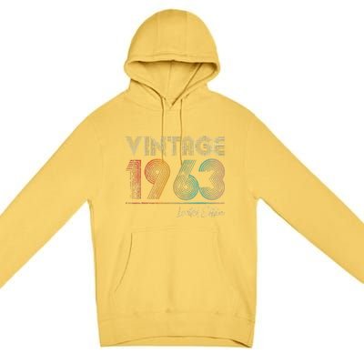 60 Years Old Vintage 1963 60th Birthday Gifts Premium Pullover Hoodie