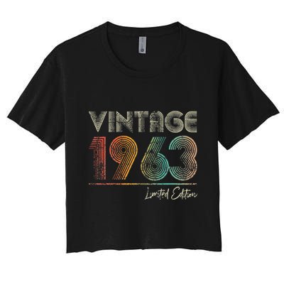 60 Years Old Vintage 1963 60th Birthday Gifts Crop Top