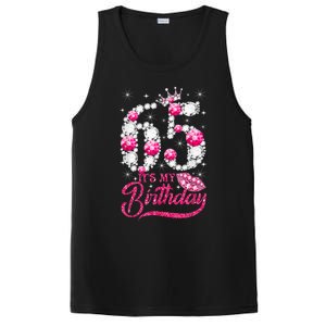 65 Year Old Gifts It's my 65th Birthday Pink Diamond Crown PosiCharge Competitor Tank