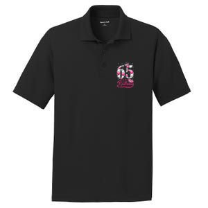 65 Year Old Gifts It's my 65th Birthday Pink Diamond Crown PosiCharge RacerMesh Polo