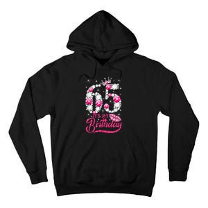 65 Year Old Gifts It's my 65th Birthday Pink Diamond Crown Tall Hoodie