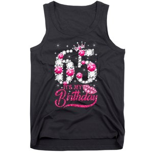 65 Year Old Gifts It's my 65th Birthday Pink Diamond Crown Tank Top