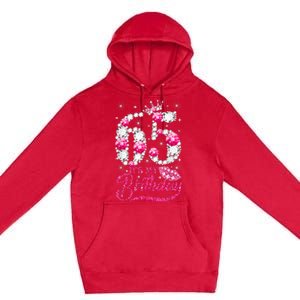 65 Year Old Gifts It's my 65th Birthday Pink Diamond Crown Premium Pullover Hoodie