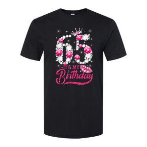 65 Year Old Gifts It's my 65th Birthday Pink Diamond Crown Softstyle CVC T-Shirt