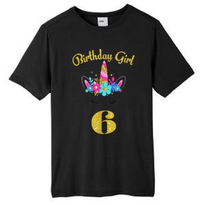 6 Years Old Gifts 6th Birthday Gift For Girl Funny Unicorn Face 31 Tall Fusion ChromaSoft Performance T-Shirt