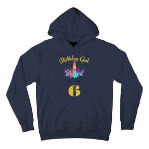 6 Years Old Gifts 6th Birthday Gift For Girl Funny Unicorn Face 31 Tall Hoodie