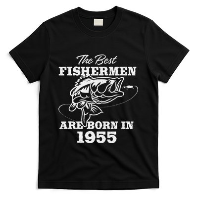 68 Year Old Fisherman Fishing 1955 68th Birthday Gift T-Shirt