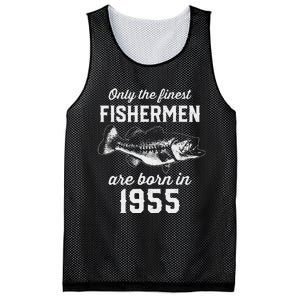 68 Year Old Fisherman Fishing 1955 68th Birthday Mesh Reversible Basketball Jersey Tank