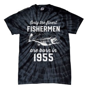 68 Year Old Fisherman Fishing 1955 68th Birthday Tie-Dye T-Shirt