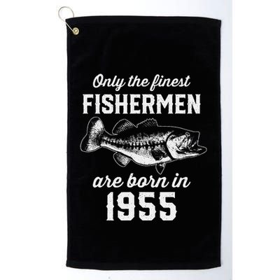 68 Year Old Fisherman Fishing 1955 68th Birthday Golf Towel