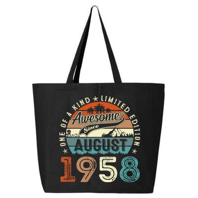 65 Year Old Awesome Since August 1958 65th Birthday Gift 25L Jumbo Tote