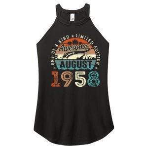 65 Year Old Awesome Since August 1958 65th Birthday Gift Women’s Perfect Tri Rocker Tank