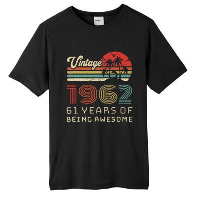 61 Year Old Birthday Vintage 1962 61st Birthday Tall Fusion ChromaSoft Performance T-Shirt