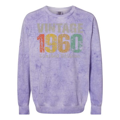 64 Year Old Gifts Vintage 1960 Limited Edition 64th Birthday Colorblast Crewneck Sweatshirt