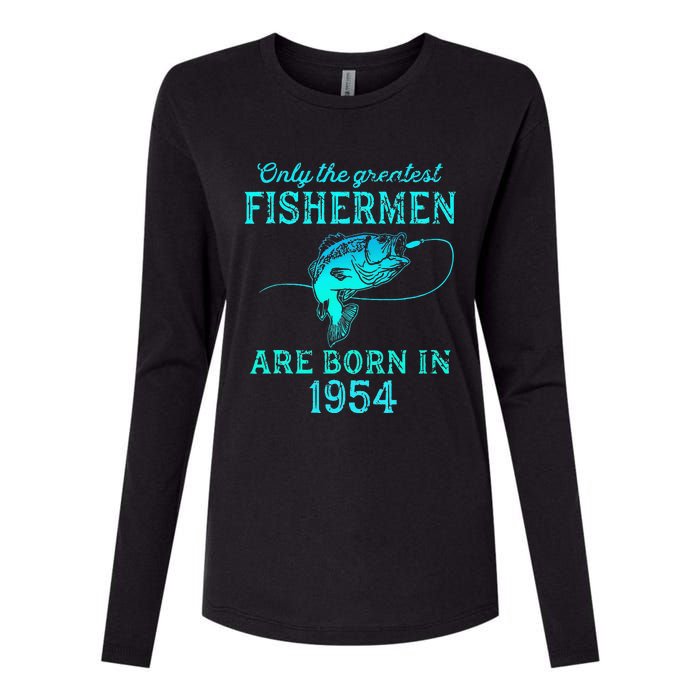 69 Years Old Fisherman Born In 1954 69th Birthday Womens Cotton Relaxed Long Sleeve T-Shirt