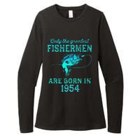 69 Years Old Fisherman Born In 1954 69th Birthday Womens CVC Long Sleeve Shirt