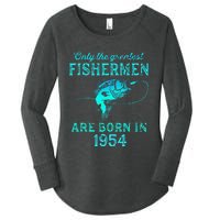 69 Years Old Fisherman Born In 1954 69th Birthday Women's Perfect Tri Tunic Long Sleeve Shirt