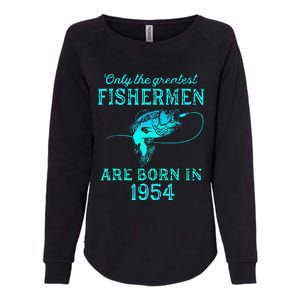 69 Years Old Fisherman Born In 1954 69th Birthday Womens California Wash Sweatshirt