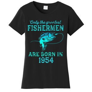 69 Years Old Fisherman Born In 1954 69th Birthday Women's T-Shirt