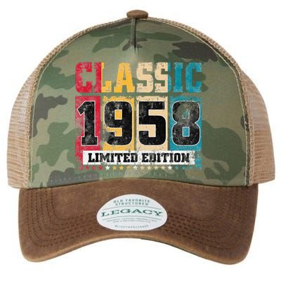 65 Years Old Gift Classic 1958 Limited Edition 65th Birthday Legacy Tie Dye Trucker Hat