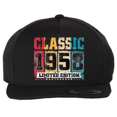 65 Years Old Gift Classic 1958 Limited Edition 65th Birthday Wool Snapback Cap