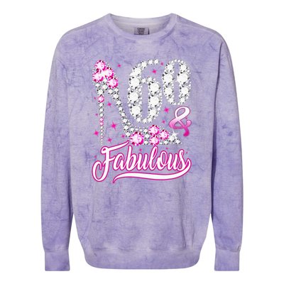 60 Years Old Gifts 60 & Fabulous 60th Birthday Pink Diamond Colorblast Crewneck Sweatshirt