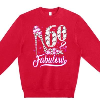 60 Years Old Gifts 60 & Fabulous 60th Birthday Pink Diamond Premium Crewneck Sweatshirt