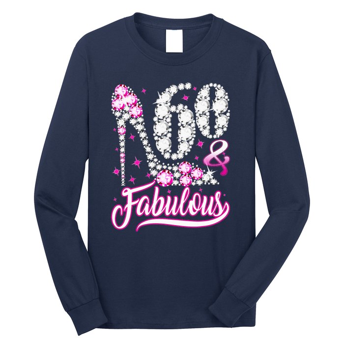 60 Years Old Gifts 60 & Fabulous 60th Birthday Pink Diamond Long Sleeve Shirt