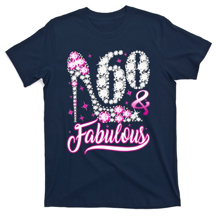 60 Years Old Gifts 60 & Fabulous 60th Birthday Pink Diamond T-Shirt