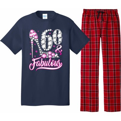 60 Years Old Gifts 60 & Fabulous 60th Birthday Pink Diamond Pajama Set