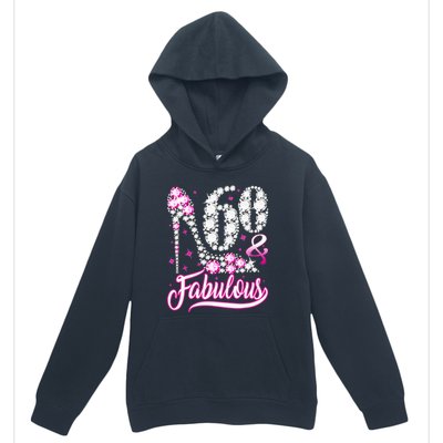 60 Years Old Gifts 60 & Fabulous 60th Birthday Pink Diamond Urban Pullover Hoodie