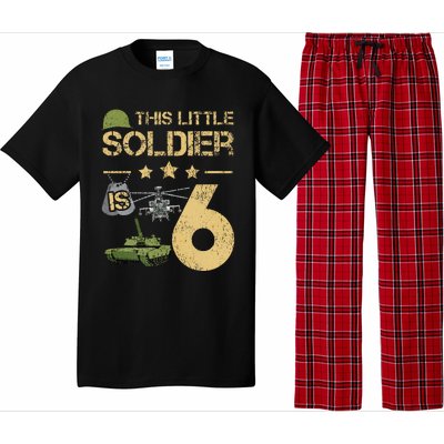 6 Year Old Soldier Birthday 6th Birthday Army Camo Pajama Set