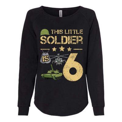 6 Year Old Soldier Birthday 6th Birthday Army Camo Womens California Wash Sweatshirt