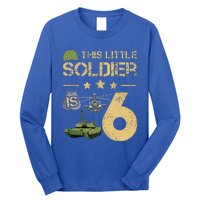 6 Year Old Soldier Birthday 6th Birthday Army Camo Long Sleeve Shirt