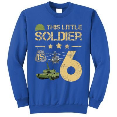 6 Year Old Soldier Birthday 6th Birthday Army Camo Sweatshirt