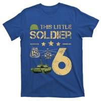 6 Year Old Soldier Birthday 6th Birthday Army Camo T-Shirt