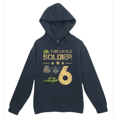 6 Year Old Soldier Birthday 6th Birthday Army Camo Urban Pullover Hoodie