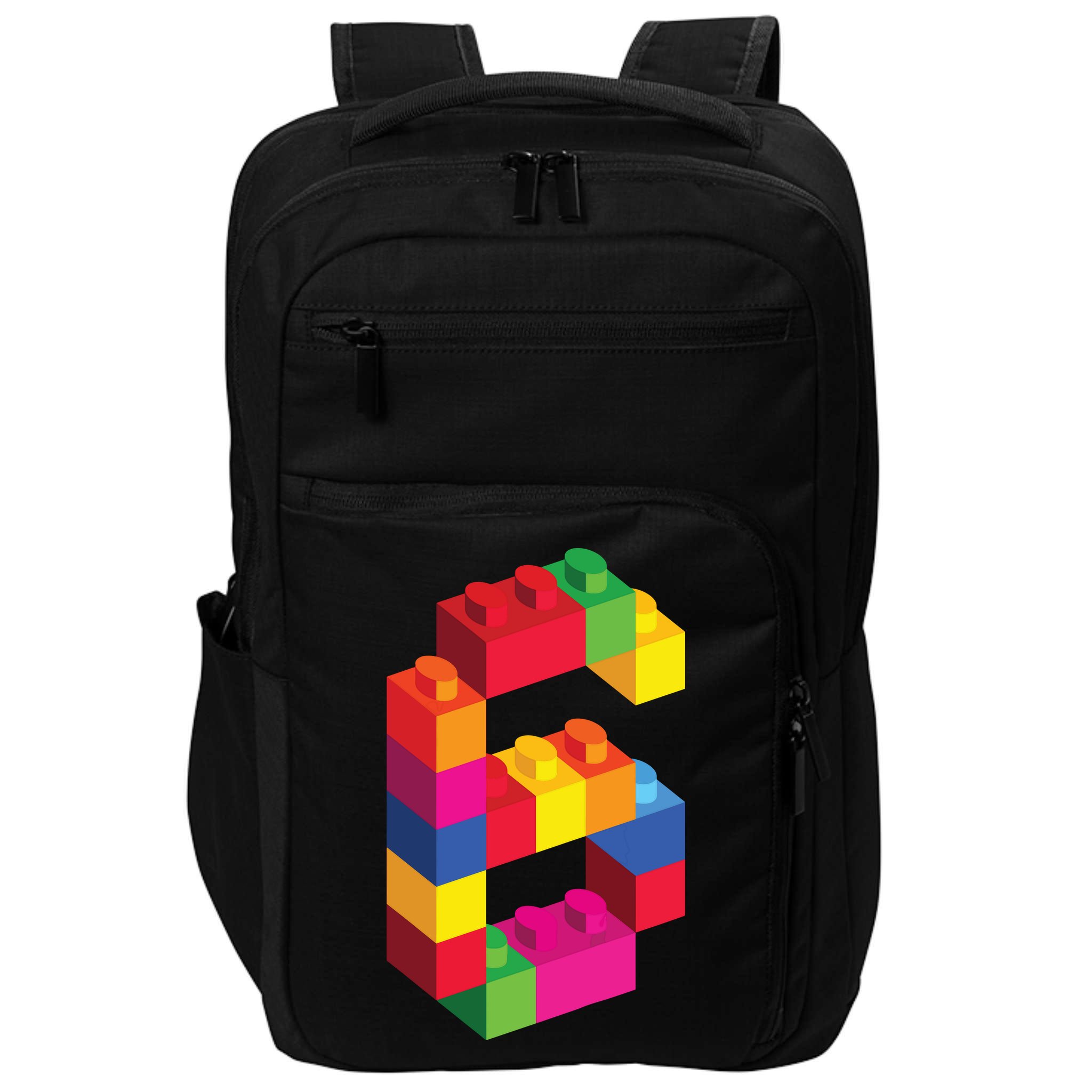 6 Year Old Building Blocks Birthday Bricks 6th Gift Impact Tech Backpack