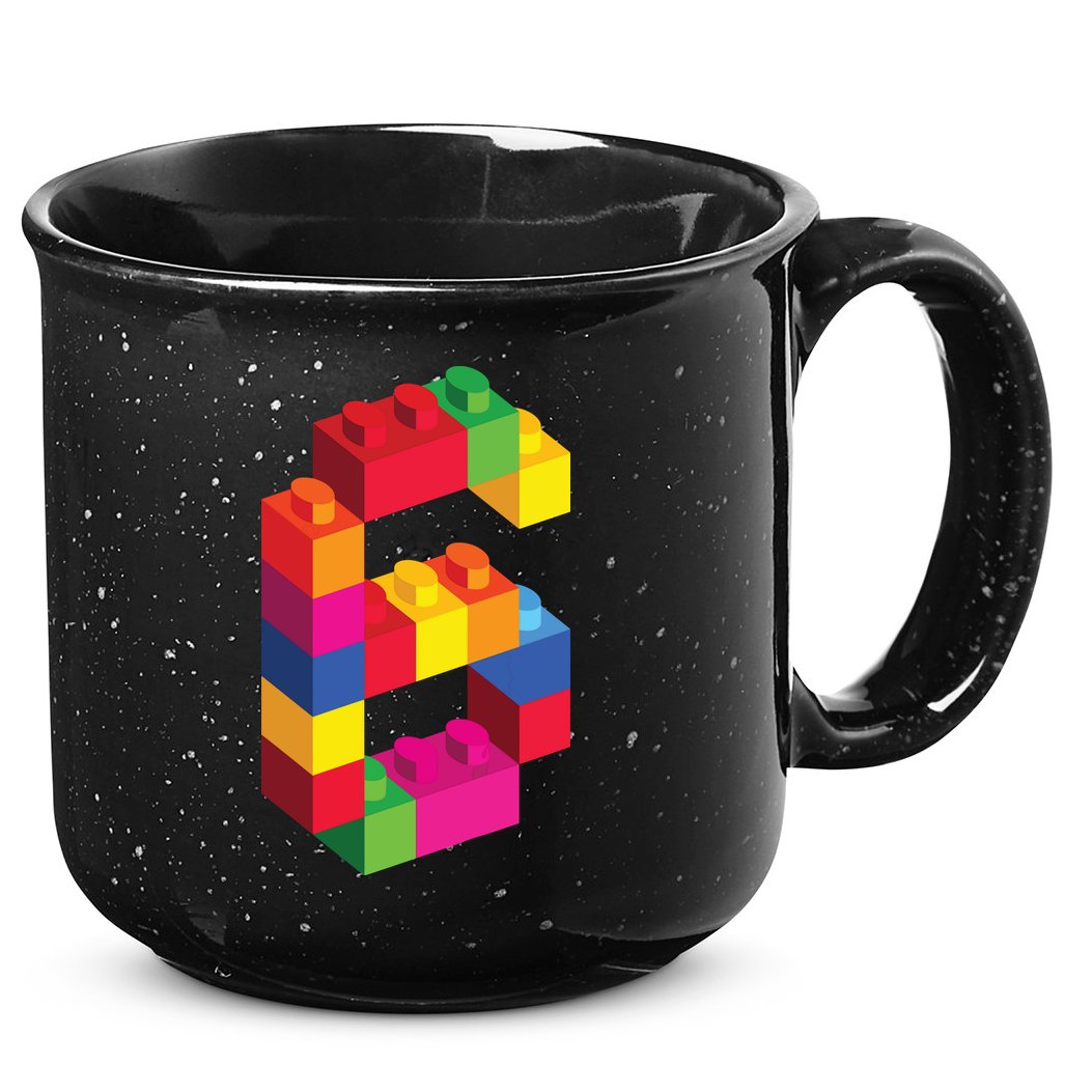 6 Year Old Building Blocks Birthday Bricks 6th Gift 15oz Campfire Ceramic Mug