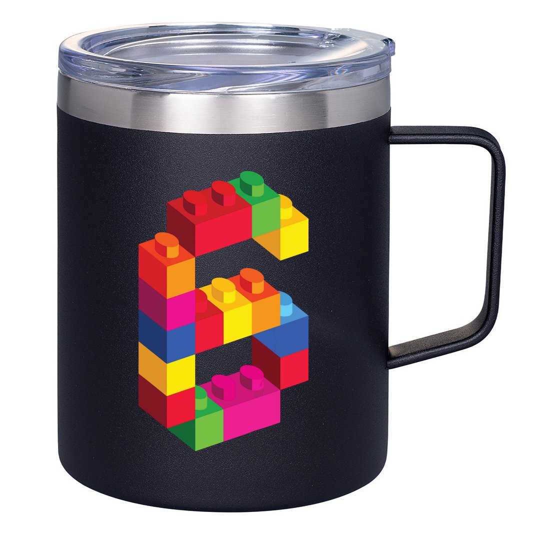 6 Year Old Building Blocks Birthday Bricks 6th Gift 12oz Stainless Steel Coffee Mug