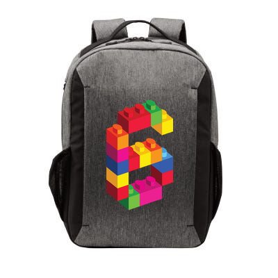 6 Year Old Building Blocks Birthday Bricks 6th Gift Vector Backpack