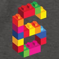 6 Year Old Building Blocks Birthday Bricks 6th Gift Vector Backpack
