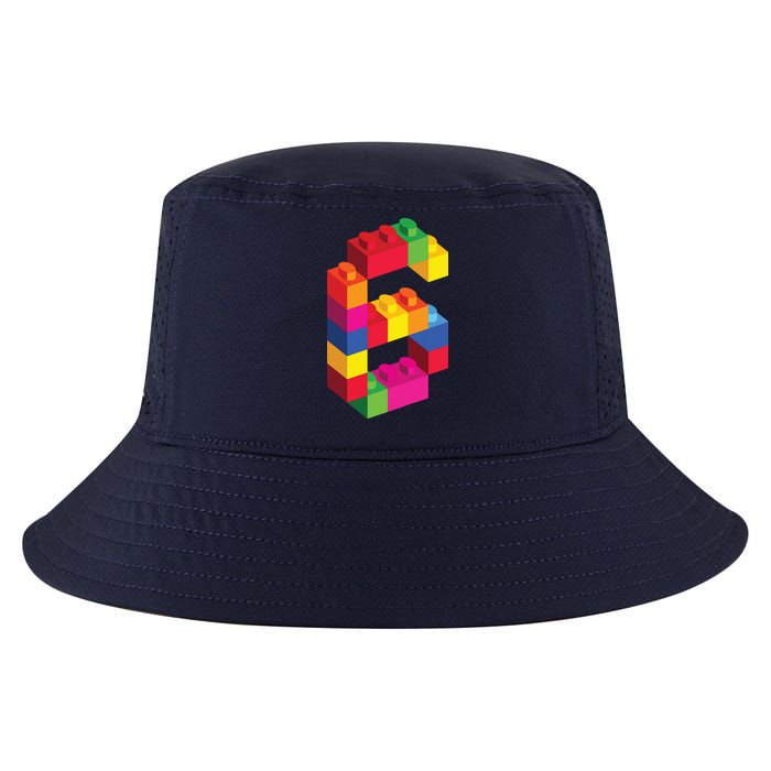 6 Year Old Building Blocks Birthday Bricks 6th Gift Cool Comfort Performance Bucket Hat
