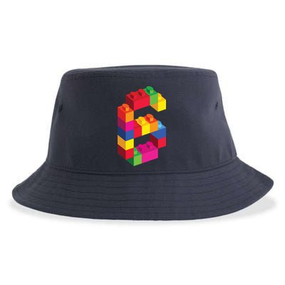 6 Year Old Building Blocks Birthday Bricks 6th Gift Sustainable Bucket Hat